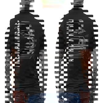 Classic Old School American Muscle Car M Men's Back Print T-Shirt | Mazezy