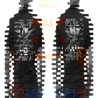 Clay Shooting Pull It Like You Mean It Tank Top Men's Back Print T-Shirt | Mazezy