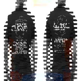 Cleric Character Joke Roleplaying Games Gamer Men's T-shirt Back Print - Thegiftio