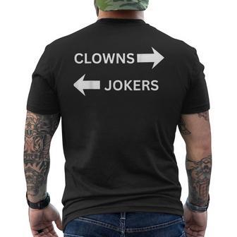 Clowns To The Left Jokers To The Right Fun Party Men's T-shirt Back Print - Thegiftio UK