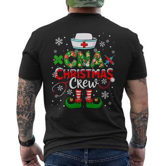 CNA Christmas Crew Colorful Floral Costume Elf Nurse Job Men's Back Print T-Shirt | Mazezy