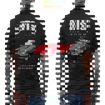 Coche Deportivo Convertible Clásico Británico E-Type Jaguar Camiseta Hombre Estampado Espalda - Regaloses