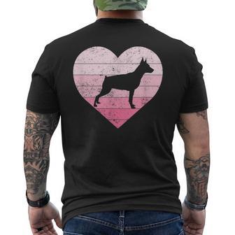 Coeur Mignon De Chien De Pinscher Nain Pour Des Dames De T-shirt imprimé au dos - Cadeauxyz