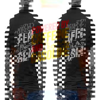 Coffee Go Kart Racer Motorsport Driver Men's Back Print T-Shirt | Mazezy