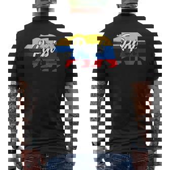 Colombia Papi Flag Bear Tank Top Men's Back Print T-Shirt | Mazezy