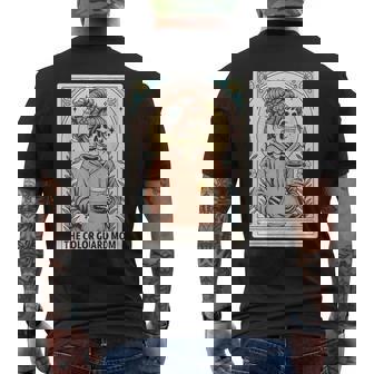 Color Guard Mom Tarot Card Skeleton Guard Mama Marching Band Men's Back Print T-Shirt | Mazezy