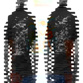 Colorado Bigfoot And Alien Mountain Adventure Men's Back Print T-Shirt | Mazezy