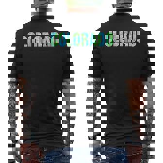 Colorado Tie Dye Retro Hippie Travel Men's Back Print T-Shirt | Mazezy