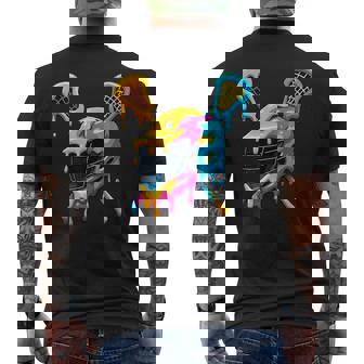 Colorful Lacrosse Art For Bold Athletes At Summer Sports Men's Back Print T-Shirt | Mazezy