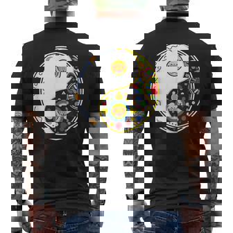 Colorful Sign Lotus For Tao Yin Yang Qi Gong Or Tai Chi Men's Back Print T-Shirt | Mazezy