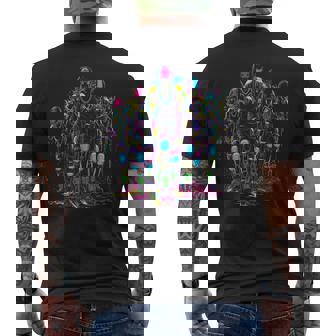 Colourfull Roller Derby Drip Skater Player Men's Back Print T-Shirt | Mazezy