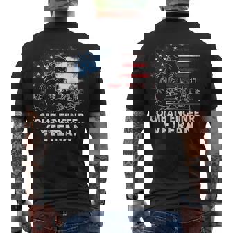 Combat Engineer Veteran Engineering Veteran's Day Men's Back Print T-Shirt | Mazezy