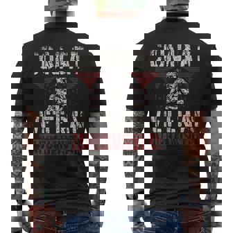 Combat Veteran Afghanistan Soldier Veterans Combat Veteran Men's Back Print T-Shirt | Mazezy