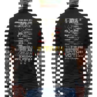 Combat Veteran Operation Iraqi Freedom Vintage Flag Soldiers Tank Top Men's Back Print T-Shirt | Mazezy