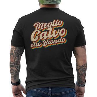 Compleanno Calvo Papà Natale Meglio Calvo Che Biondo T-shirt da uomo con stampa posteriore - Novitaregali