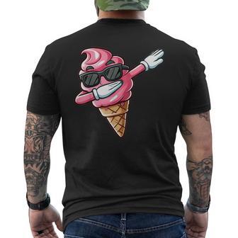 Con Motivo Gelato Alla Moda Nero Manica Corta Estate Cartone Animato T-shirt da uomo con stampa posteriore - Novitaregali