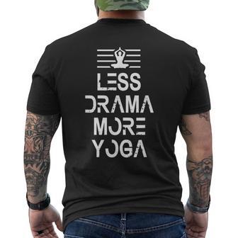 Conception Drôle D'amant De Yoga Moins De Drame Plus De Yoga T-shirt imprimé au dos - Cadeauxyz