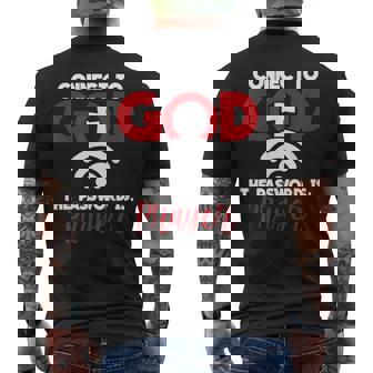 Connect To God The Password Is Prayer Men's T-shirt Back Print | Mazezy