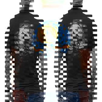 Contemporary Wolf Art Abstract Spirit Animal Graphic Men's Back Print T-Shirt | Mazezy