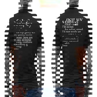 Cooking Guy Definition For Cook Chef Culinary School Student Men's Back Print T-Shirt | Mazezy