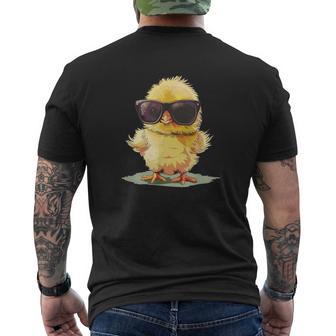 Cool Baby Poultry Costume With Sunglasses Men's T-shirt Back Print - Thegiftio UK