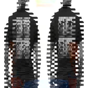 Cool Capybara With Sunglasses PhotoBooth Rodent Animal Men's Back Print T-Shirt | Mazezy