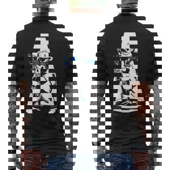 Cool Cow Clarinet Graphic For Music Lovers Men's Back Print T-Shirt | Mazezy