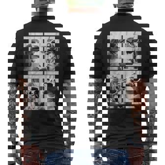 Cool Dolphins With Sunglasses Cute Animal Photo Booth Men's T-shirt Back Print - Monsterry