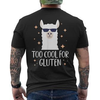 Too Cool For Gluten Celiac Disease Gluten Free Anti Gluten Men's T-shirt Back Print - Thegiftio UK