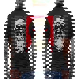 Cool Santa In Sunglasses Gothic Christmas Punk Grunge Urban Men's Back Print T-Shirt | Mazezy