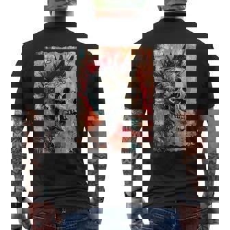 Cool Y2k Crâne De Motard Graffitiintage Horreur Punk Crâne T-shirt imprimé au dos - Cadeauxyz