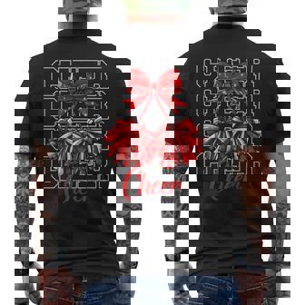 Coquette Cheer Bow Sport Cheerleader Back To School Men's Back Print T-Shirt | Mazezy