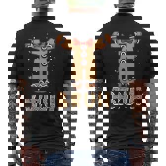 Cosplay Gingerbread Christmas Costume Baking Lover Baker Men's Back Print T-Shirt | Mazezy