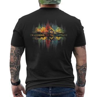 Come To The Cottage Colorful Cozy Watercolor Lgbtq Men's T-shirt Back Print - Monsterry