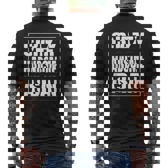 Crazy Handsome アジアンファニーtシャツ メンズTシャツ バックプリント - Kawaiitshirt