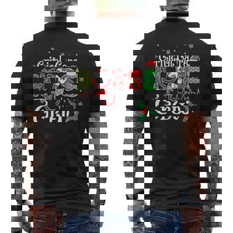 Critical Care Nurse Crew Stethoscope Santa Hat Christmas Men's Back Print T-Shirt | Mazezy