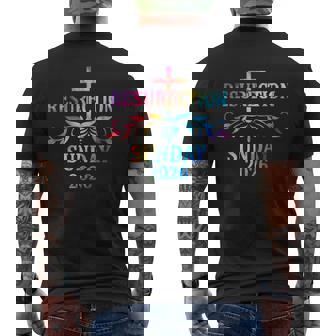 Croix Colorée De Pâques Du Dimanche De La Résurrection 2026 T-shirt imprimé au dos - Cadeauxyz