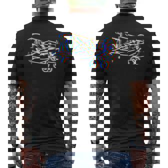 Crop Duster Airplane Retro EDM Glitch Pilot Tank Top Men's Back Print T-Shirt | Mazezy