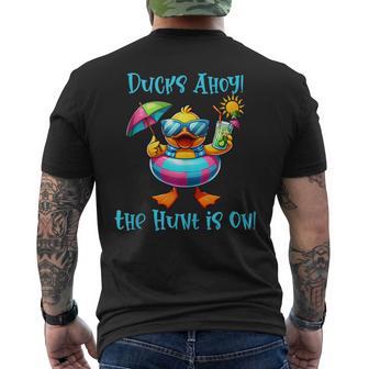 Cruise Ducks Ahoy Hunt Vacation Traveler Men's T-shirt Back Print - Thegiftio UK