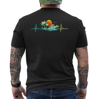Cruise Ship Vacation Summer Cruise Heartbeat Cruising Men's T-shirt Back Print - Thegiftio UK