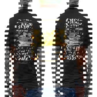 Cruising Into The New Year 2026 Happy New Year Family Cruise Men's T-shirt Back Print - Thegiftio