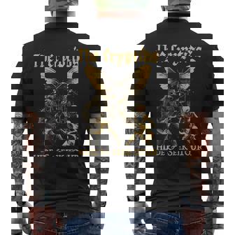 The Cryptids Bigfoot Alien Mothman Grunge Heavy Metal Rock Men's T-shirt Back Print - Monsterry