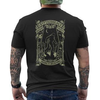 Cryptozoology Tracking Society Cryptid Bigfoot Jackalope Men's T-shirt Back Print - Thegiftio UK