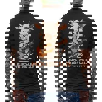 Cute Animal Pun Music And Cow Lover Moosician Cow Men's T-shirt Back Print | Seseable CA