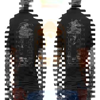 Cute Cat Grunge Cottagecore Therian Clothing Book Lover Men's Back Print T-Shirt | Mazezy