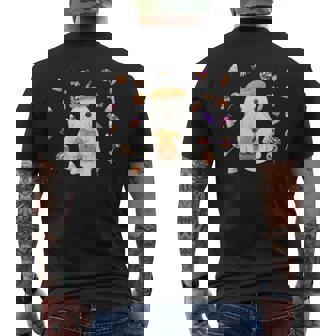 Cute And Cozy Spooky Halloween Pumpkin Ghost Tank Top Men's Back Print T-Shirt | Mazezy