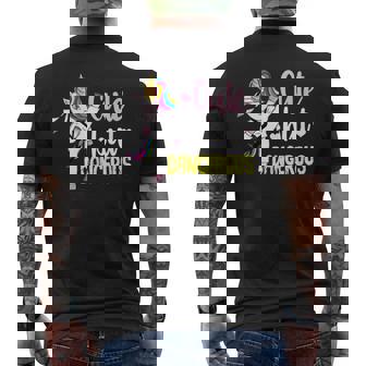 Cute But Dangerous Taekwondo Unicorn Tank Top Men's Back Print T-Shirt | Mazezy