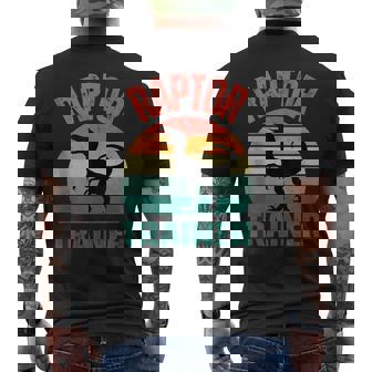 Cute Dinosaur Trainer Raptor Lovers Family Friend Kid Tank Top Men's Back Print T-Shirt | Mazezy