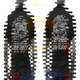 Cute Enough To Ride Rail Racing Offroad Car Dune Buggy Men's Back Print T-Shirt | Mazezy