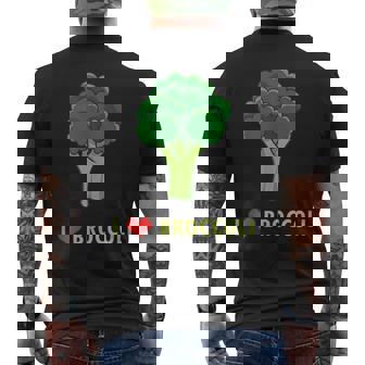 Cute Keto Paleo I Love Broccoli Organic Healthy Eating Tank Top Men's Back Print T-Shirt | Mazezy